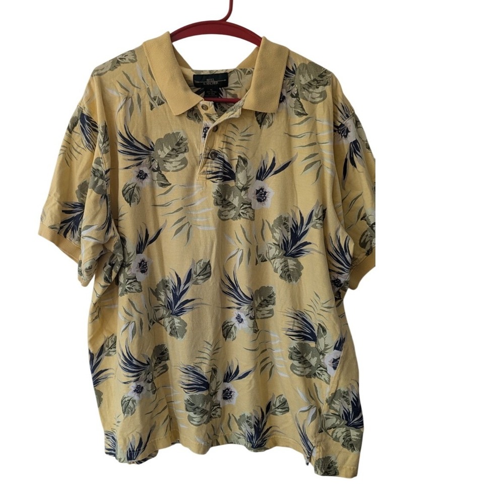 Mens Yellow Hille And‎ Archer Hawaiian Shirt